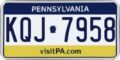 PA license plate KQJ7958