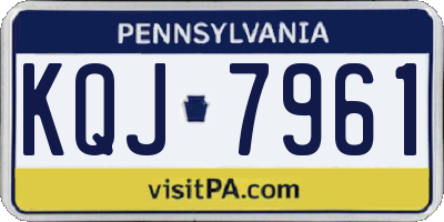 PA license plate KQJ7961