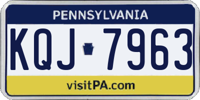 PA license plate KQJ7963