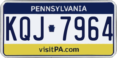 PA license plate KQJ7964