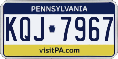 PA license plate KQJ7967