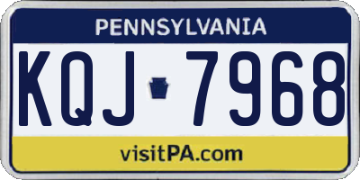 PA license plate KQJ7968