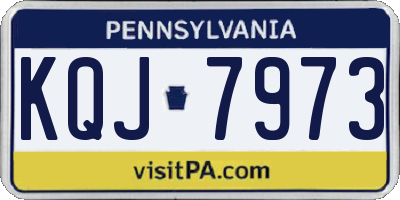 PA license plate KQJ7973