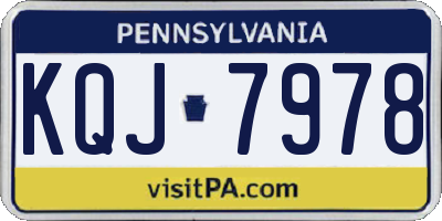 PA license plate KQJ7978