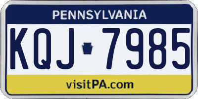 PA license plate KQJ7985