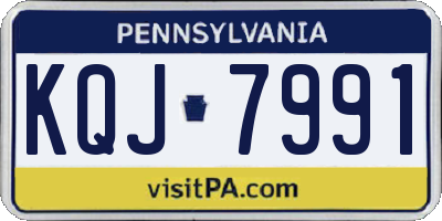 PA license plate KQJ7991