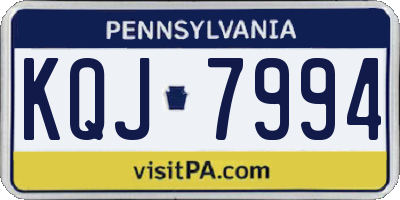 PA license plate KQJ7994