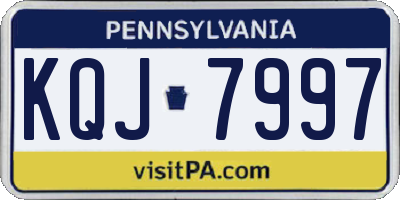 PA license plate KQJ7997