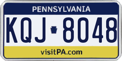 PA license plate KQJ8048