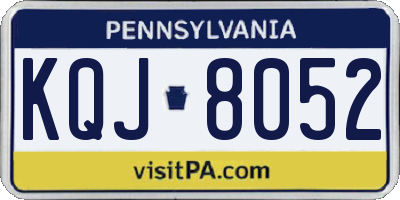 PA license plate KQJ8052