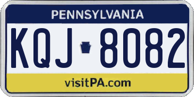 PA license plate KQJ8082