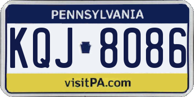 PA license plate KQJ8086