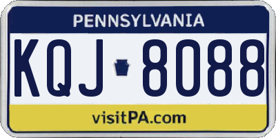 PA license plate KQJ8088