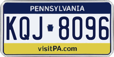 PA license plate KQJ8096