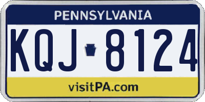 PA license plate KQJ8124