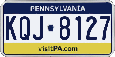 PA license plate KQJ8127
