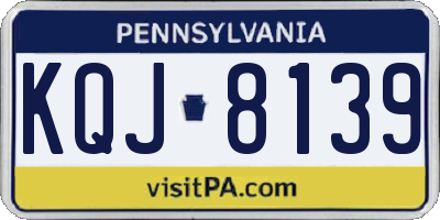 PA license plate KQJ8139