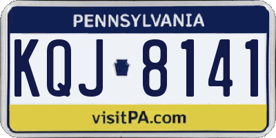 PA license plate KQJ8141