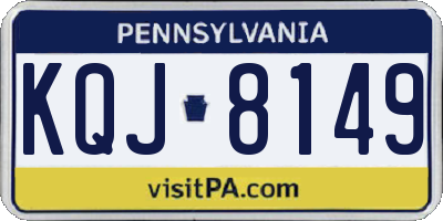 PA license plate KQJ8149
