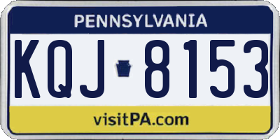 PA license plate KQJ8153