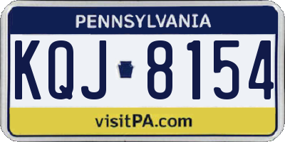 PA license plate KQJ8154