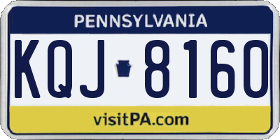 PA license plate KQJ8160