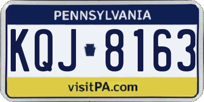PA license plate KQJ8163
