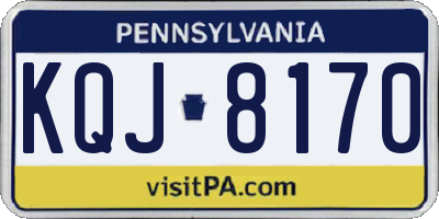 PA license plate KQJ8170