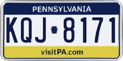PA license plate KQJ8171