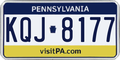 PA license plate KQJ8177