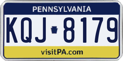 PA license plate KQJ8179