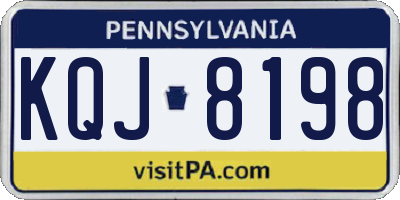 PA license plate KQJ8198