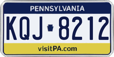 PA license plate KQJ8212