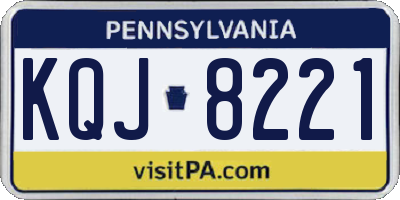 PA license plate KQJ8221