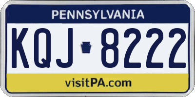 PA license plate KQJ8222