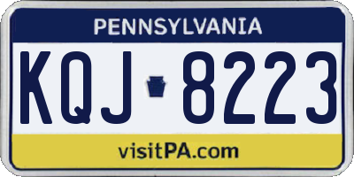 PA license plate KQJ8223