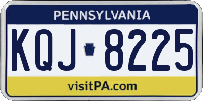 PA license plate KQJ8225