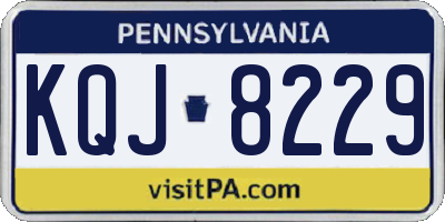 PA license plate KQJ8229