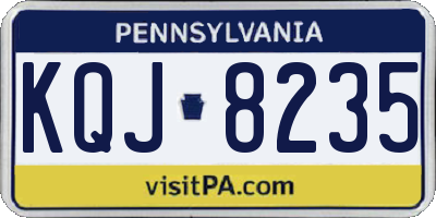 PA license plate KQJ8235
