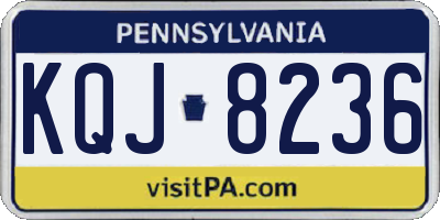PA license plate KQJ8236