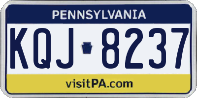 PA license plate KQJ8237