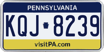 PA license plate KQJ8239