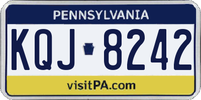 PA license plate KQJ8242