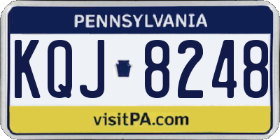 PA license plate KQJ8248