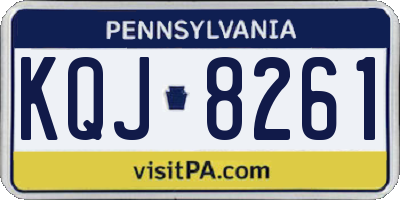 PA license plate KQJ8261