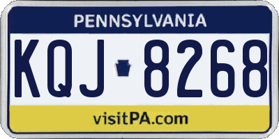 PA license plate KQJ8268