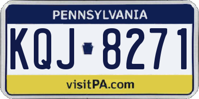 PA license plate KQJ8271