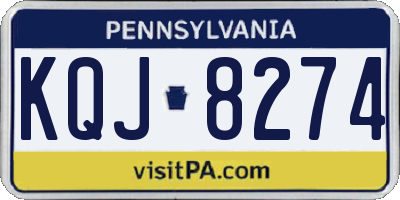 PA license plate KQJ8274