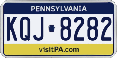 PA license plate KQJ8282