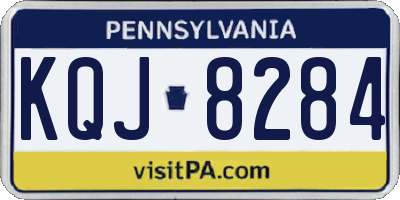 PA license plate KQJ8284